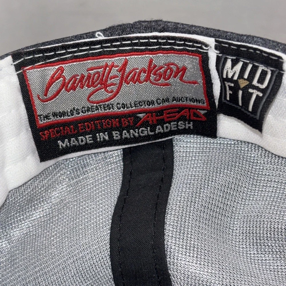 Barrett-Jackson 2018 Las Vegas Buyer Cap AHEAD Mid Fit Hook & Loop Black EUC